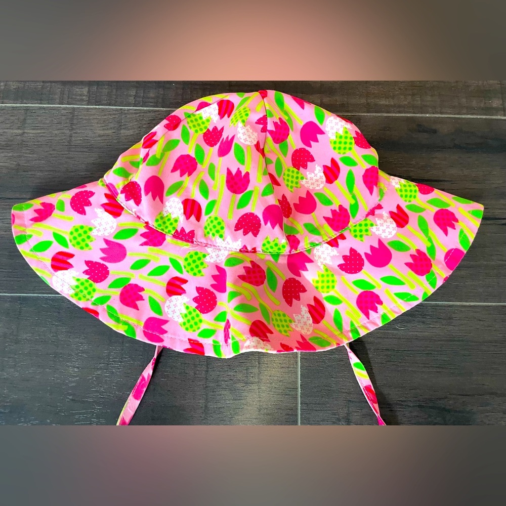Iplay - Pink Tulip UPF 50+ Brim Sun Hat - SIZE: 0-6 Month
